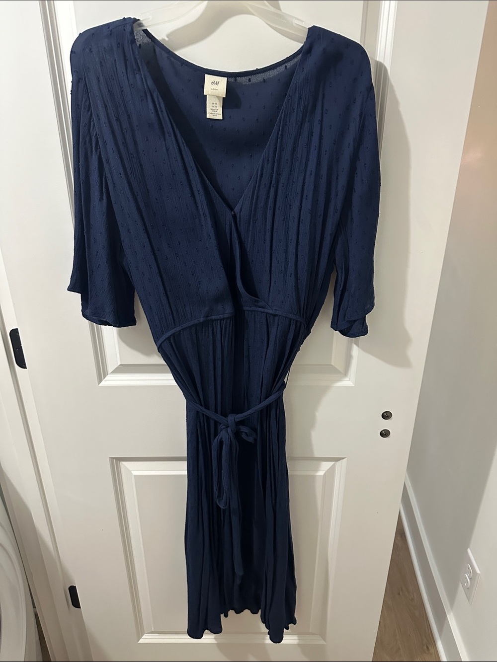 H&M navy midi dress